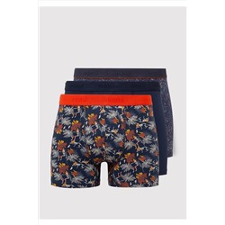 Mavi 3lü Baskılı Boxer 0911409-85585