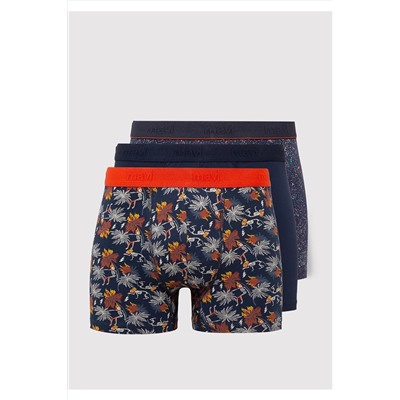 Mavi 3lü Baskılı Boxer 0911409-85585