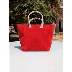 Итальянская сумка из натуральной кожи Ab.Z PELLE Mini Shopper (440) Rojo