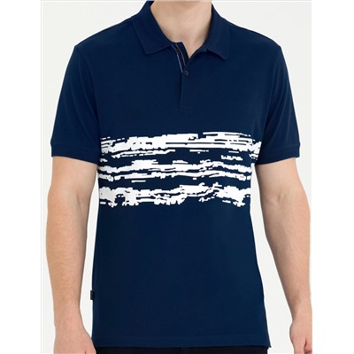 Lacivert Slim Fit Polo Yaka Tişört