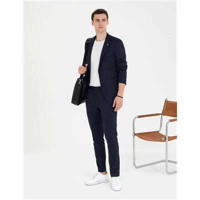 Lacivert Ekstra Slim Fit Spor Takım Elbise