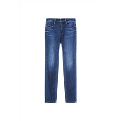 Vaquero slim de tiro alto Azul marino