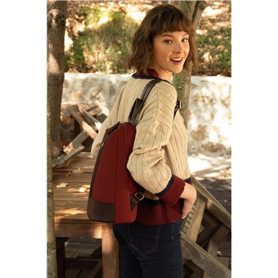 Kadın Kiremit Sırt Çantası