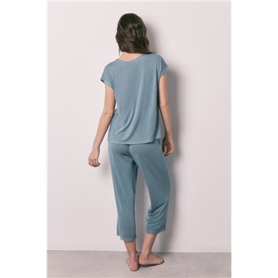 Pijama Capri viscosa tacto suave azul