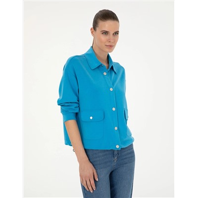 Mavi Comfort Fit Örme Hırka