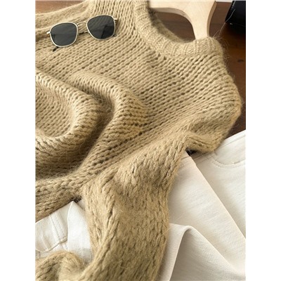 Женский пуловер крупной вязки  ЗАР*А