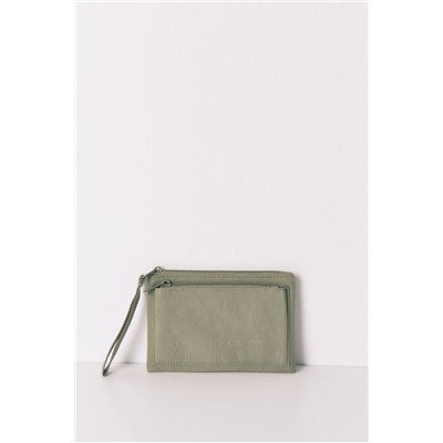 Monedero mini nylon verde