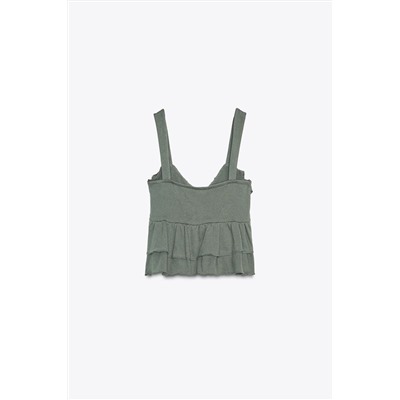 RUFFLED TOP WITH BOW