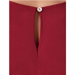 Платье с воланом изо льна с вискозой