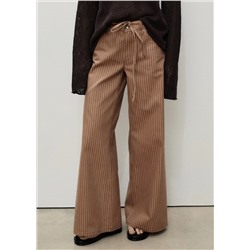 Jeans wideleg rayas tiro bajo cinturón