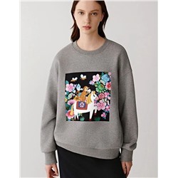 Женский свитшот / толстовка с ярким принтом  АЙСИК*Л