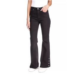 MICHAEL MICHAEL KORS Women's Selma Shank Button-Hem Flare-Leg Denim Jeans