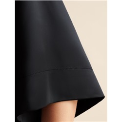 Блузка с короткими рукавами из плотного струящегося сатина