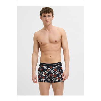 Jack & Jones Jack Jones Jacmurphy Skull Trunks 3 Pack Erkek Mavi Boxer 12283379-07