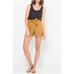 Camiseta de tirantes de lino Negro