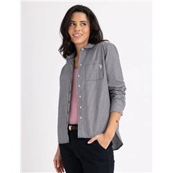 LONG SLEEVE RELAXED STRIPE POPLIN SHIRT