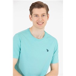 Erkek Mint Basic Bisiklet Yaka Tişört