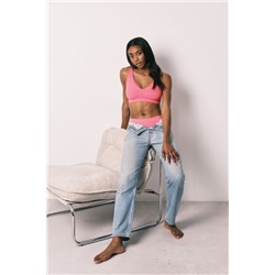 Top halter liso clean cut coral