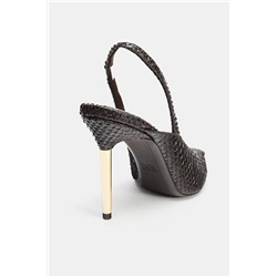 EMBOSSED SLINGBACK SHOES