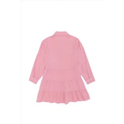 Kız Çocuk Pudra Dokuma Elbise