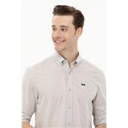 Erkek Taş Uzun Kollu Gömlek