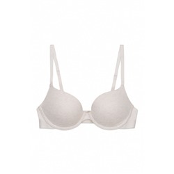 Sujetador push up algodón canalé beige GORGEOUS