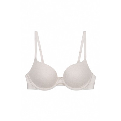 Sujetador push up algodón canalé beige GORGEOUS