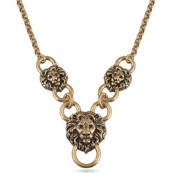 Колье Король лев (покрытие античное золото) 55-60см, Есть комплект
