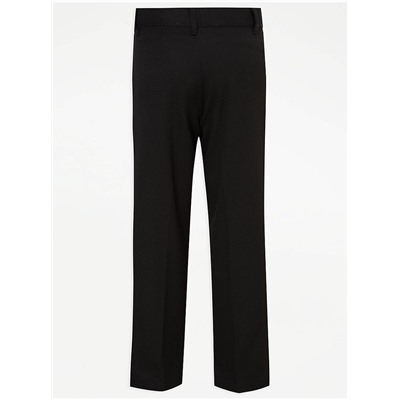 Boys Black Slim Leg School Trousers 5 Pack