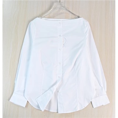 Узкая повседневная белая рубашка