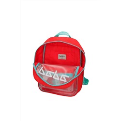 Mochila Rojo y turquesa