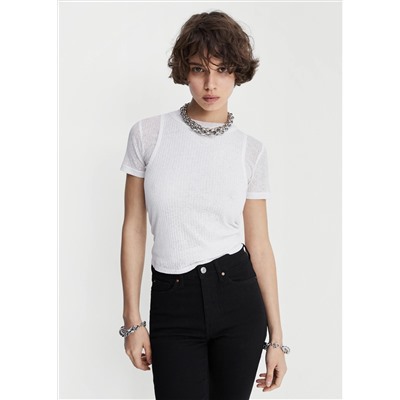 Jeans skinny tiro alto