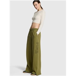 PINK Campus Fleece™ Wide-Leg Split-Hem Sweatpants