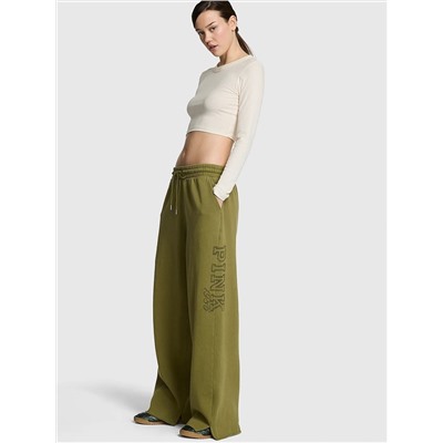PINK Campus Fleece™ Wide-Leg Split-Hem Sweatpants