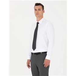 Beyaz Slim Fit Uzun Kollu Basic Gömlek