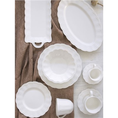 Салатник, 12 см, 0.3 л, белый, Elite