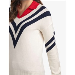 CHEVRON V-NECK SWEATER
