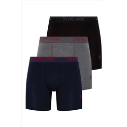 U.S. Polo Assn. U.s Polo Assn. 90005 Erkek Battal 3'lü Boxer-Siyah&Antrasit&Lacivert