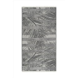 Denizli Concept Palmiye Desenli Antrasit Peştemal - Tahiti %100 Pamuk Peştemal Modelleri - 90x170 Cm