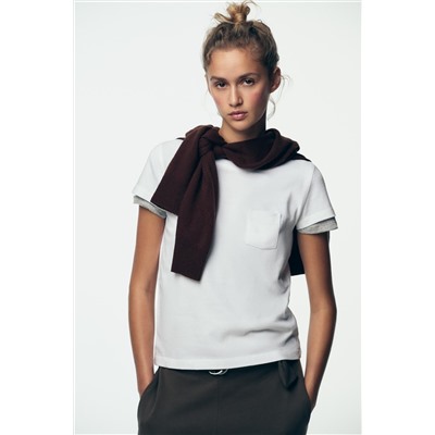 WASHED T-SHIRT WITH POCKET