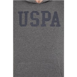 Erkek Antrasit Melanj Kapüşonlu Basic Sweatshirt