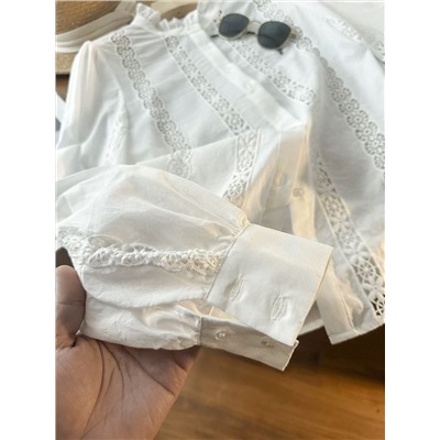 Очень красивая женская рубашка во французском стиле с вышивкой КИАБ*И