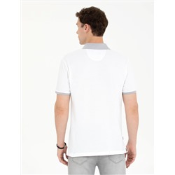 Beyaz Slim Fit Polo Yaka Tişört