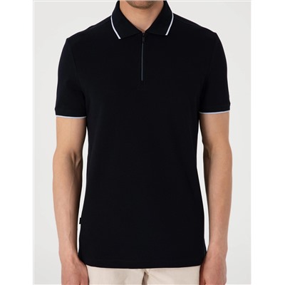 Lacivert Slim Fit Polo Yaka Tişört