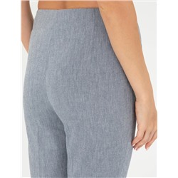 İndigo Keten Karışımlı Kumaş Pantolon