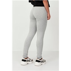 Treggings de tiro alto Gris claro jaspeado