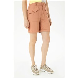 Kadın Pudra Dokuma Şort