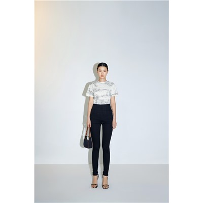 Camiseta Blanco y gris