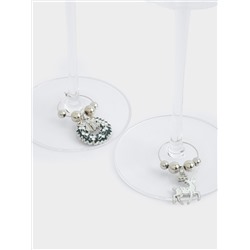 Подвеска для бокала, 4 шт, металл/стразы, Аттрибуты Нового года, Horse