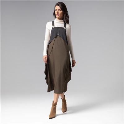 Сарафан из мягкой замши, Ушла красиво (dark green)